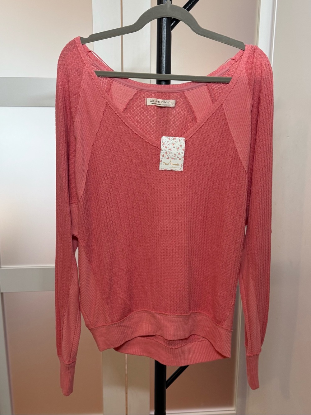 Free People Santa Clara Thermal Sweater, Prairie Rose, NWT, Small.